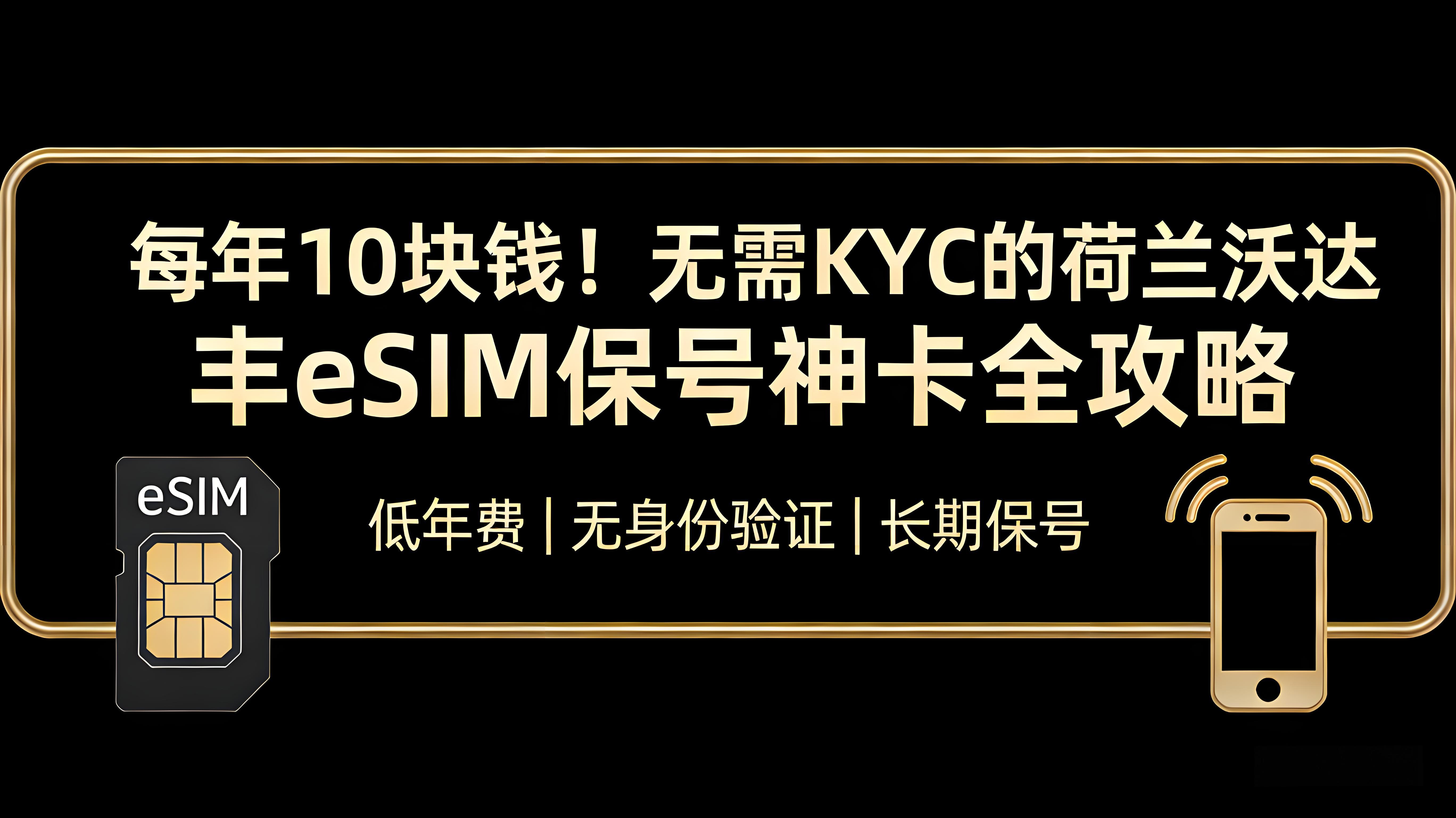 🇳🇱 每年10块钱!无需KYC的荷兰沃达丰eSIM保号神卡全攻略。